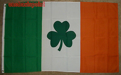 3'x5' Ireland With Clover Leaf Flag Irish Outdoor Banner Celtic Shamrock Big 3x5
