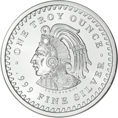 1 Oz. Golden State Mint Silver Round Aztec Calendar .999 Fine