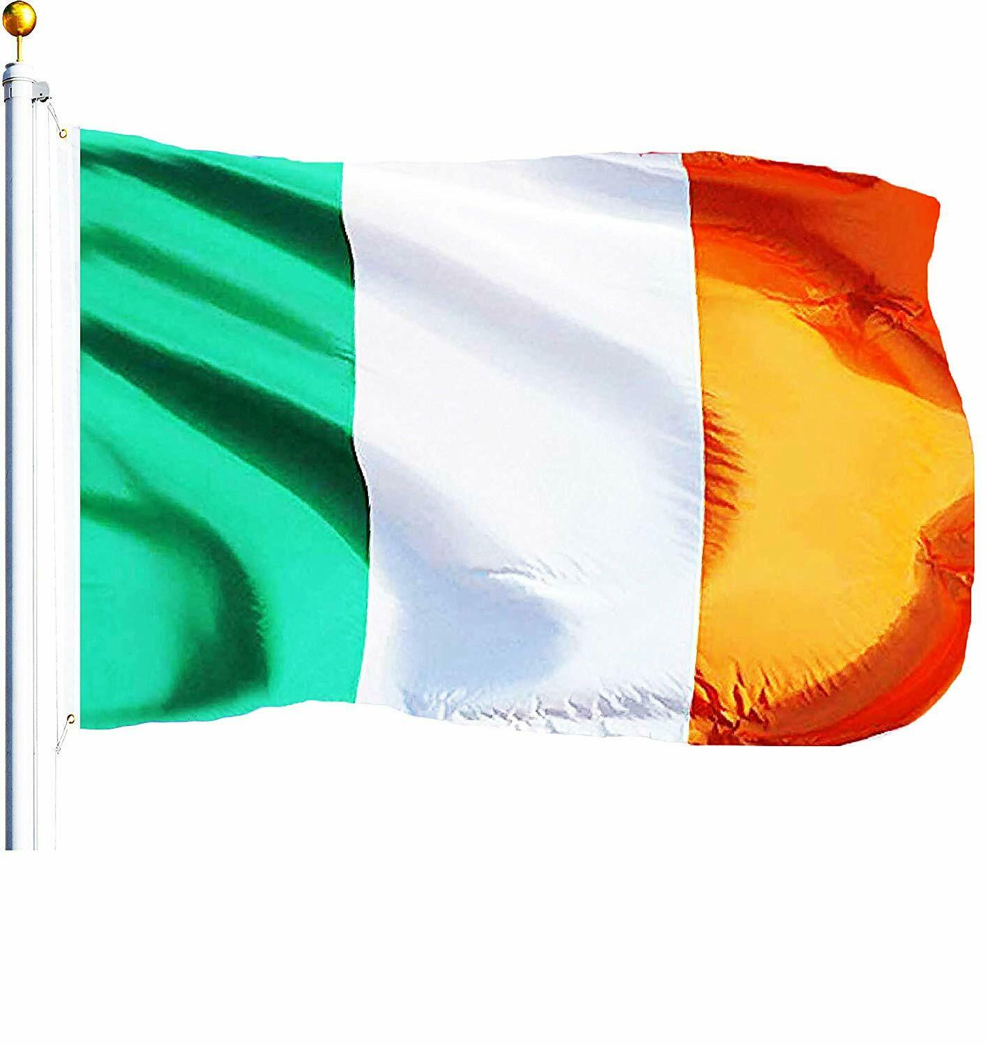 Flag Of Ireland Large 3 X 5 Feet Irish Eire Indoor Outdoor, Grommets, Free Ship!