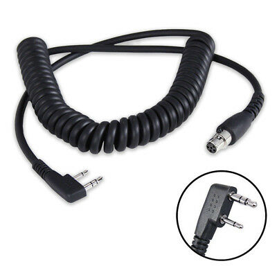 Rugged Radios Cc-ken 2-pin To 5-pin Headset Coil Cord Cable Rh5r Kenwood Baofeng