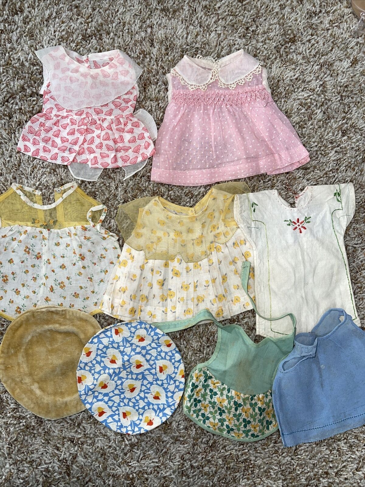 Vintage Lot Clothes Dresses  For  Patsy~shirley Temple Type Dolls