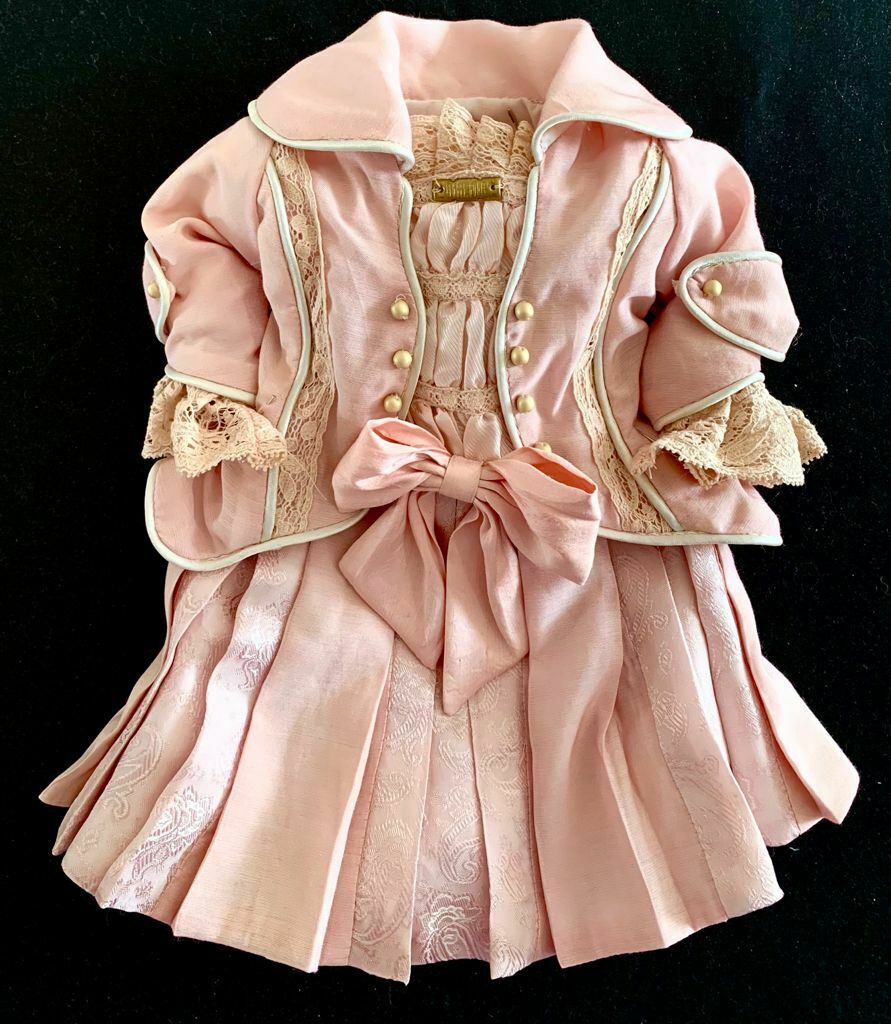 Cg Silk Doll Dress For App 50cm 19in Antique Doll Bru Jumeau Bisque French
