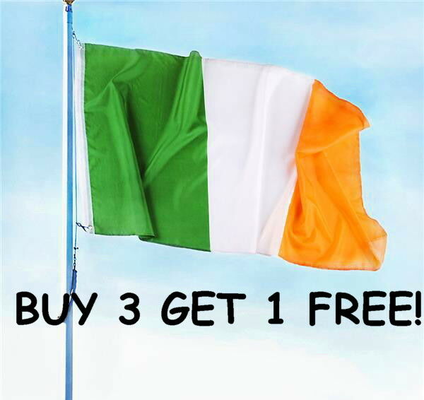 Flag Of Ireland Large 3 X 5 Feet Irish Eire Indoor Outdoor, Grommets, Free Ship!