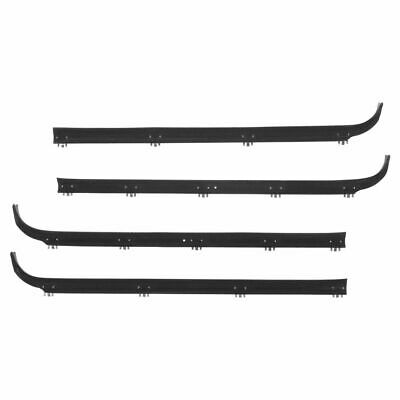 Inner & Outer Window Sweep Felts Seals Weatherstrip 4 Pc Kit Set For Ford Truck